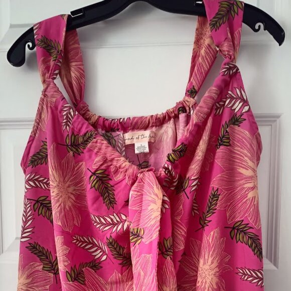 🤑$5 SALE🤑S🌺Tropical Exotic Pink Maxi Dress - Picture 6 of 11